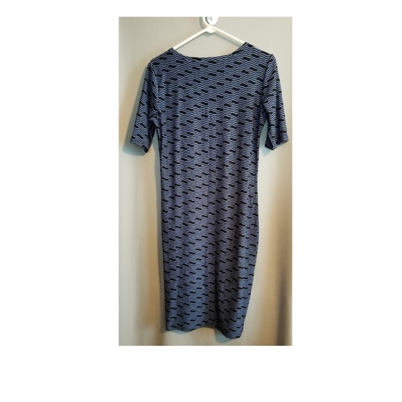 Lularoe Simply Comfortable Blue Print Julia Dress - Picture 3 of 4